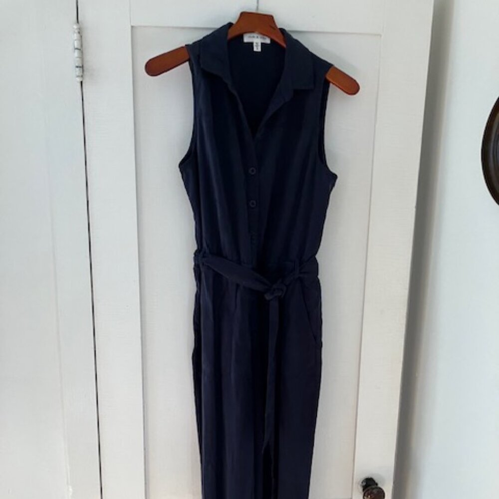 Sundance Cloth & Stone Odette Jumpsuit Endless Sea Blue Medium New Without Tags